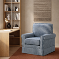 Tessmar Vikarbyrgi Striped Swivel Chair in a restyled supplier room | Pipeline B room-shell edit 4