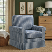 Tessmar Vikarbyrgi Striped Swivel Chair in a restyled supplier room | Pipeline B room-shell edit 5