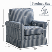 Tessmar Vikarbyrgi Striped Swivel Chair | untouched supplier studio 1