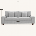 Seat dimensions | Front studio view with 70.8 inch seat width and 17.4 inch seat height