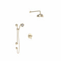 Product view | Thermostatic Pressure-Balance Shower Trim, 3 Functions, Satin Nickel manufacturer specification drawing with dimensions