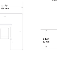 Dimensions | 1/2" Thermostatic Pressure-Balance Shower Trim with 3 Functions manufacturer specification drawing with dimensions