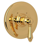 Thermostatic Shower Trim, Country, 3/4 Inch Without Volume Control in Unlacquered Brass