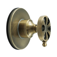 Three-Way Diverter Valve, Belknap, Single Handle with Round Trim in Antique Brass