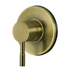 Three-Way Diverter Valve, Concord, Round Trim Kit in Antique Brass