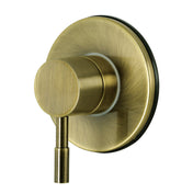 Three-Way Diverter Valve, Concord, Round Trim Kit in Antique Brass