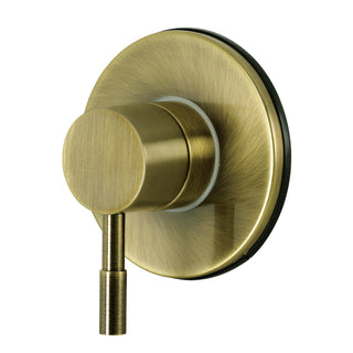 Three-Way Diverter Valve, Concord, Round Trim Kit in Antique Brass