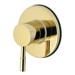 Three-Way Diverter Valve, Concord, Single Handle with Round Trim in Polished Brass