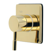 Three-Way Diverter Valve, Concord, Square Trim Kit in Polished Brass