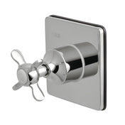 Three-Way Diverter Valve, Essex with Square Trim in Polished Chrome