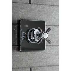 Three-Way Diverter Valve, Essex with Square Trim in Polished Chrome