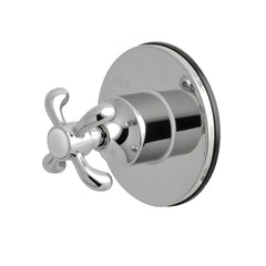 Three-Way Diverter Valve, French Country, Cross Handle in Polished Chrome