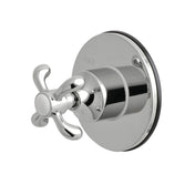 Three-Way Diverter Valve, French Country, Cross Handle in Polished Chrome