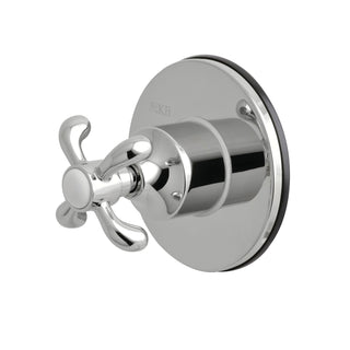 Three-Way Diverter Valve, French Country, Cross Handle in Polished Chrome