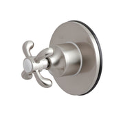 Three-Way Diverter Valve, French Country, Single Cross Handle in Brushed Nickel