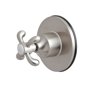 Three-Way Diverter Valve, French Country, Single Cross Handle in Brushed Nickel