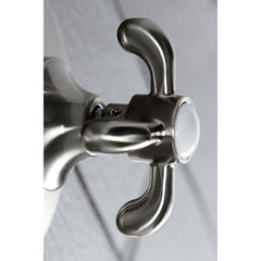 Three-Way Diverter Valve, French Country, Single Cross Handle in Brushed Nickel