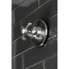 Three-Way Diverter Valve, French Country, Single Cross Handle in Brushed Nickel