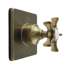 Three-Way Diverter Valve, Hamilton, Single Handle with Square Trim in Antique Brass