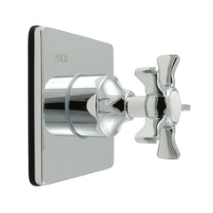 Three-Way Diverter Valve, Hamilton, Single Handle with Square Trim in Polished Chrome