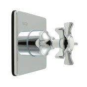 Three-Way Diverter Valve, Hamilton, Single Handle with Square Trim in Polished Chrome
