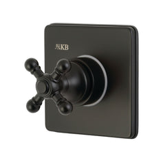 Three-Way Diverter Valve, Metropolitan, Single Cross Handle in Matte Black
