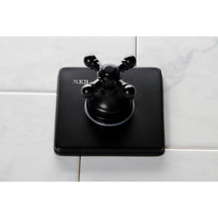 Three-Way Diverter Valve, Metropolitan, Single Cross Handle in Matte Black
