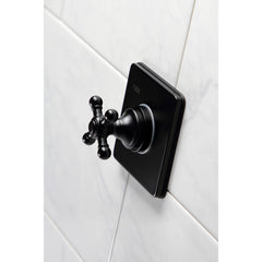 Three-Way Diverter Valve, Metropolitan, Single Cross Handle in Matte Black