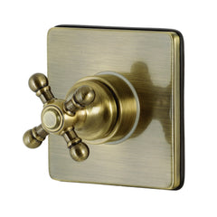 Three-Way Diverter Valve, Metropolitan, Single Handle in Antique Brass
