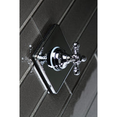Three-Way Diverter Valve, Metropolitan with Square Trim in Polished Chrome