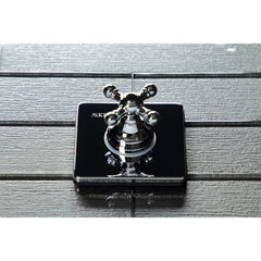 Three-Way Diverter Valve, Metropolitan with Square Trim in Polished Chrome