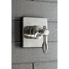 Three-Way Diverter Valve, Tudor, Single Handle in Brushed Nickel