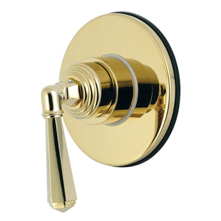 Three-Way Diverter Valve, Tulare, Single Handle with Round Trim in Polished Brass