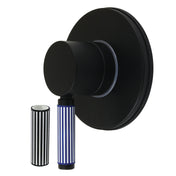 Three-Way Diverter Valve, Verona, Single Handle with Round Trim in Matte Black