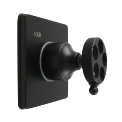 Three-Way Diverter Valve, Webb, Square Trim Kit in Matte Black