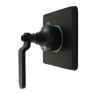 Three-Way Diverter Valve, Whitaker, Single Handle with Square Trim in Matte Black