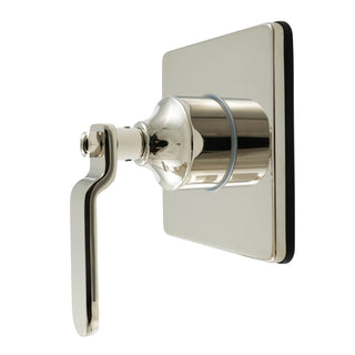 Three-Way Diverter Valve, Whitaker, Single Handle with Square Trim in Polished Nickel