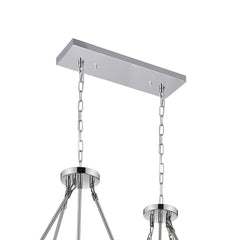 Tiered Chandelier with 16 Lights and Crystal Glass in Chrome