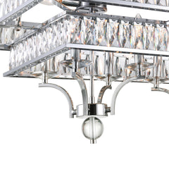 Tiered Chandelier with 16 Lights and Crystal Glass in Chrome