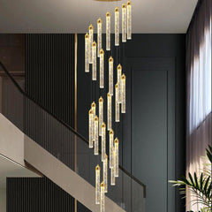 Tiered Chandelier with 20 Integrated LED Lights in Gold