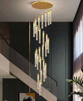Tiered Chandelier with 20 Integrated LED Lights in Gold