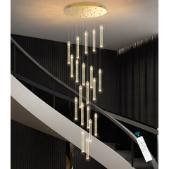 Tiered Chandelier with 20 Integrated LED Lights in Gold