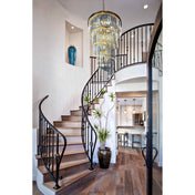 Tiered Crystal Chandelier with 15 Lights in Gold