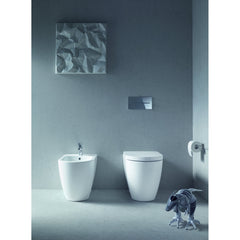 Toilet, Me by Starck, Elongated, Floor Mounted, 1.28 GPF, White