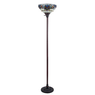 Torchiere Floor Lamp, 70 in H, Single Light with Dark Bronze Base