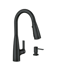 Touchless Kitchen Faucet, Haelyn, Single Handle, Pulldown Sprayer, Matte Black