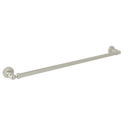 Towel Bar, Edwardian, Single Bar, Brass, 27.5 Inch, Polished Nickel