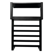 Towel Rack, Sona, Wall Mount with Shelf in Matte Black