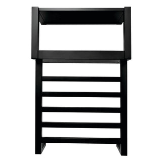 Towel Rack, Sona, Wall Mount with Shelf in Matte Black