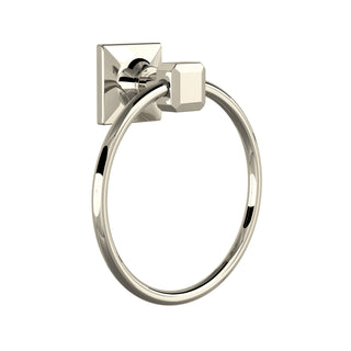 Towel Ring, Apothecary, Closed Ring, Solid Brass, Polished Nickel
